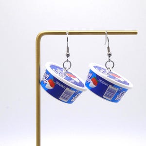 Cool Whip Mini Brand Earrings |Food Earrings|Snack Earrings|Fun Earrings|Miniature Food Jewelry|Quirky Earrings|Unique Earrings|Miniatures|