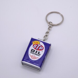 STP Oil Treatment Mini Brands Keychain  |Food Keychain |Snack Keychain|Fun Keychain |Miniature Food Keychain |Quirky Keychain|