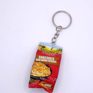 Ore-Ida Shredded Hash brown Potatoes Mini Brands Keychain |Food Keychain|Snack Keychain|Fun Keychain|Miniature Food Keychain|Quirky Keychain
