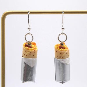 Jack In The Box Breakfast Burrito Mini Brand Earrings |Food Earrings |Snack Earrings |Fun Earrings |Miniature Food Jewelry|Quirky Earrings|