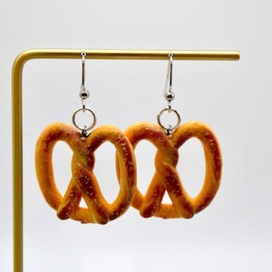 Auntie Anne&#39;s Pretzel Mini Brand Earrings|Mini Brands|Food Earrings|Snack Earrings|Fun Earrings| Miniature Food Jewelry| Quirky Earrings|