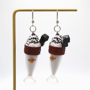 Hard Rock Cafe Milkshake Mini Brand Earrings|Food Earrings|Snack Earrings|Fun Earrings|Miniature Food Jewelry|Quirky EarringsUnique Earrings