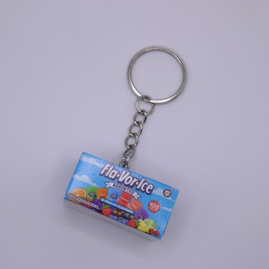 Fla-vor-ice Ice Pops Mini Brand Keychain|Food Keychain |Snack Keychain|Fun Keychain |Miniature Food Keychain |Quirky Keychain|