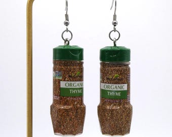 McCormick Organic Tyme minimerken-oorbellen |Minimerken |Oorbellen eten |Leuke oorbellen |Mini-oorbellen eten |Eigenzinnige oorbellen| Unieke oorbellen|