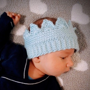 Infant Crown / Baby Crown Ear warmer / Prince's Crown / Princess' Crown /