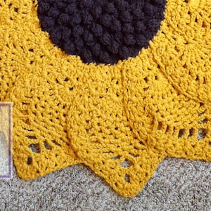 Kitchen Sink Half Sunflower Rug /Spring decor / Floral bathroom mat