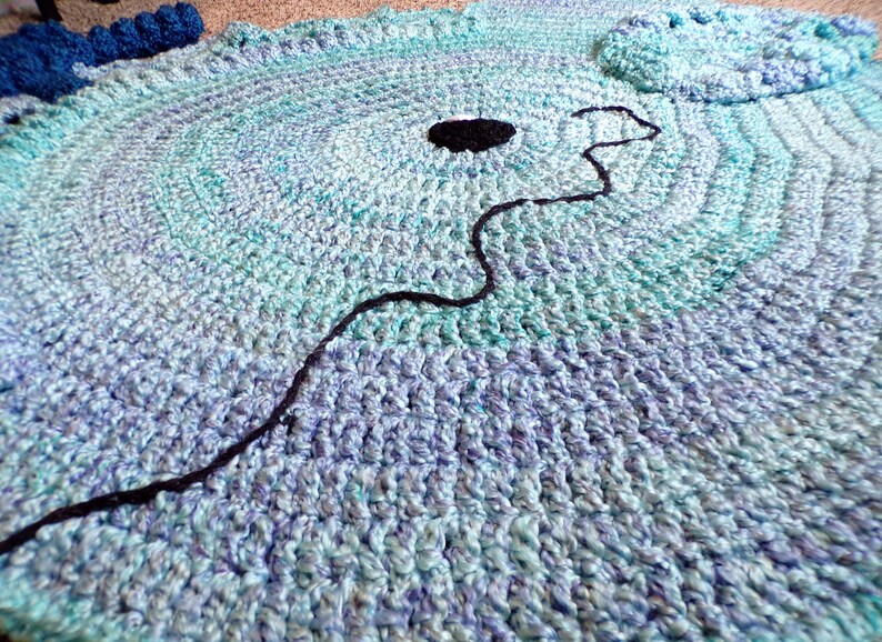 Crochet Whale Nursery Rug / Under the Sea Baby Theme / Marine Etsy