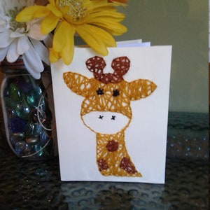 String art Giraffe-kaart (blanco)