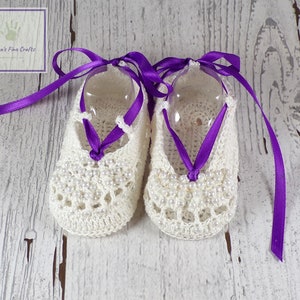 0-9 Month crocheted Infant Ballet Slippers
