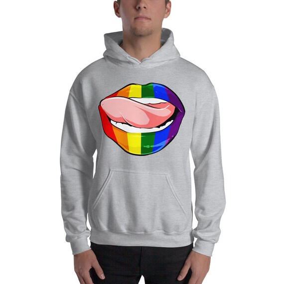 Arc en ciel LGBT Lips à lèche Sweat à Lips capuche ddf748 Arc en ciel LGBT Lips à lèche Sweat à Lips capuche ddf748