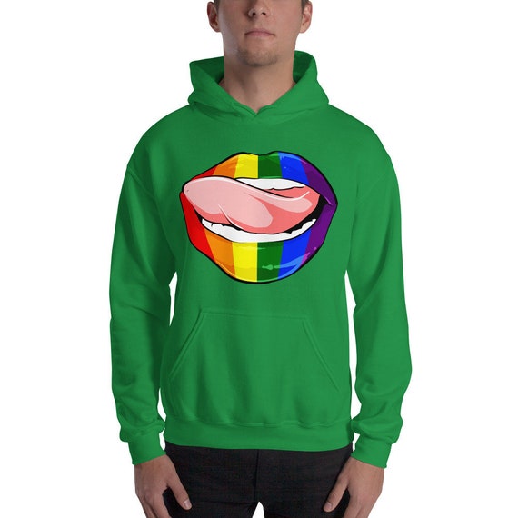 Arc en ciel LGBT Lips à lèche Sweat à Lips capuche ddf748 Arc en ciel LGBT Lips à lèche Sweat à Lips capuche ddf748
