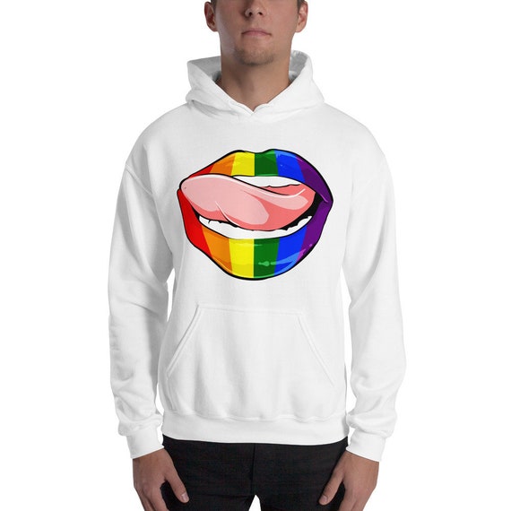Arc en ciel LGBT Lips à lèche Sweat à Lips capuche ddf748 Arc en ciel LGBT Lips à lèche Sweat à Lips capuche ddf748