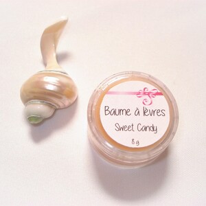 Baume à lèvres Sweet Candy 100% naturel au Beurre de Karité Senteur Barbe à papa 10 ml soit 8 g image 2