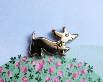 Emaillepin Dackel Hund Hundeliebhaberin Dackelfan