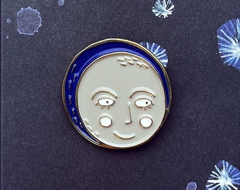 Emaillepin Mond Softemaille Gesicht