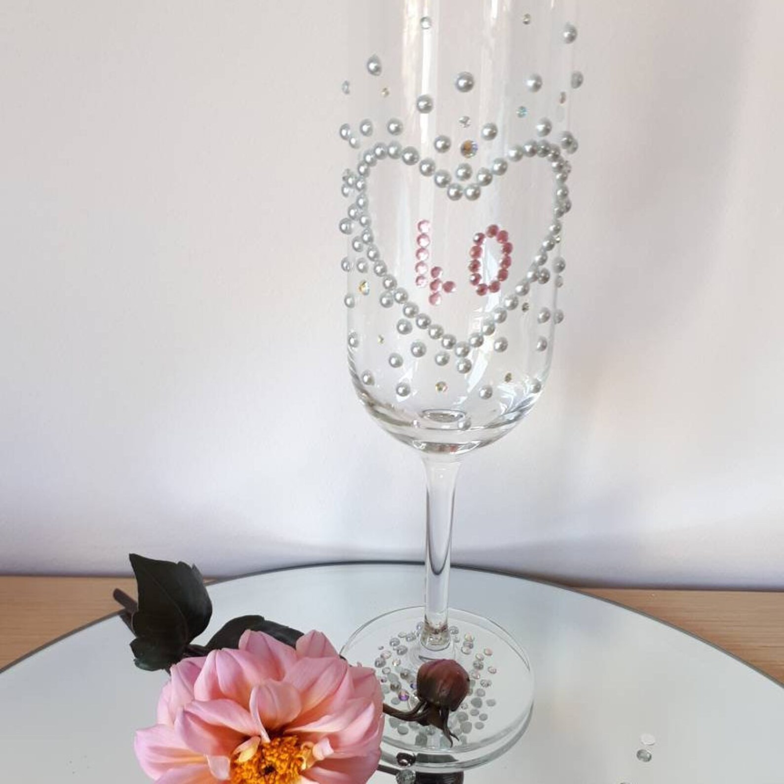 40th birthday champagne glass