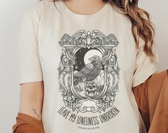 Edgar Allan Poe Skull Shirt: Dark Academia Goth Tee
