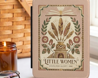 Little Women Kindle case cover accessories, cute book folio case bookish reader gift for Kindle Paperwhite 12th gen sleeve