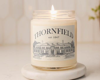 Jane Eyre Candle: Thornfield Hall Illustration, Bookish Aromatherapy