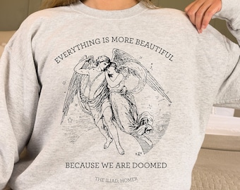 The Iliad Homer, Greek Mythology shirt, lore olympus, bookish gifts, dark cottagecore, poet sweatshirt, Literature sweater, dark academia