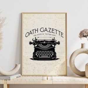 Divine Rivals Print, bookish poster, book wall art, gifts for readers, library decor, ruthless vows, YA romantasy fantasy, booktok merch