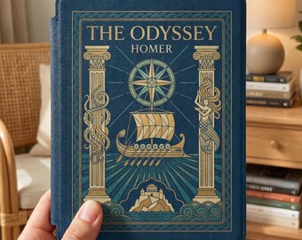 The Odissey Kindle case cover accessories, cute book folio case bookish reader gift for Kindle Paperwhite 12th gen with hand strap sleeve