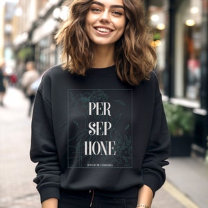 Persephone Greek Mythology, Light Academia Clothing, Hades Bookish sweater, lore olympus, dark cottagecore, hoodie sweatshirt, Fairycore