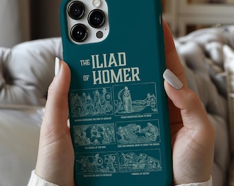 The Iliad Homer iPhone, bookish phone case, Greek Mythology gift, Myth Gods merch, literature nerd, book club gifts