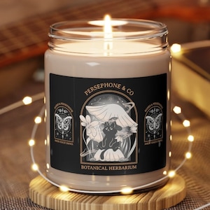 Hades and Persephone greek mythology bookish candle, lore olympus, bookish gifts, dark cottagecore Literary Candle, book candle