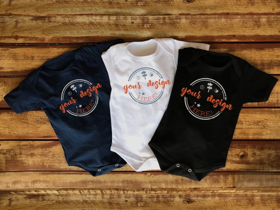 Baby Onesie Mockup Onesie Mock Up Navy Onesie Mockup