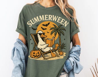 Camiseta Summerween Ghost Comfort Colors: Camiseta assustadora e literária