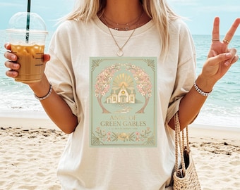 Comfort Colors Anne of Green Gables Art Deco shirt, LM Montgomery 1908 tee, cottagecore bookish gift, classic literature dark academia top