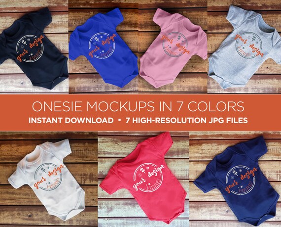 Navy Onesie Mockup Baby Onesie Mockup White Onesie Mockup Etsy