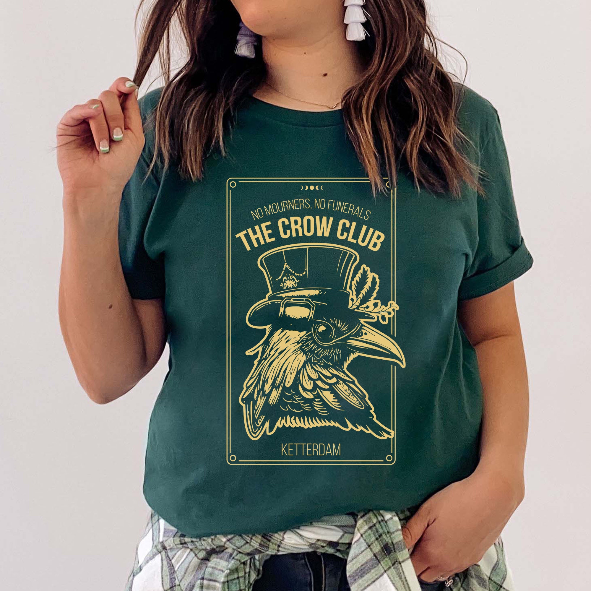 Crow Merch Six of Crows Shirt, No Mourners Merch, Ketterdam Crow Club, Kaz Brekker ...