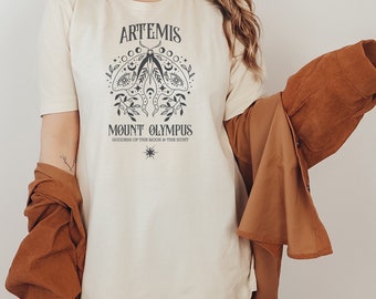 Artemis shirt, Greek mythology, bookish merch, Literature teacher, Philosopher gifts, The Iliad Odyssey, poet book club, Medusa costume