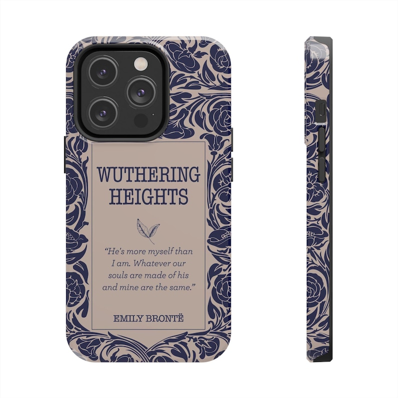 Wuthering Heights Heathcliff iPhone case, bookish phone case, Emily Bronte sisters, English teacher gift, book club gifts image 2