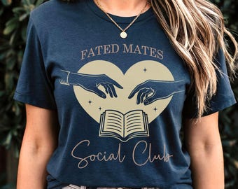 Camiseta Fated Mates Social Club - Presente para amantes de livros Romantasy
