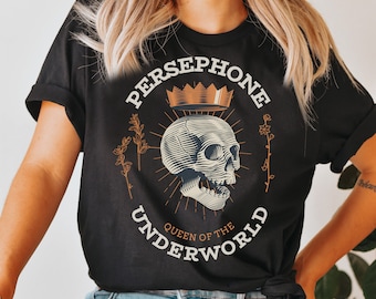hades and persephone greek mythology bookish shirt, lore olympus, bookish gifts, dark cottagecore poet shirt