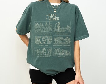 The Iliad Homer, Greek Mythology shirt, lore olympus, bookish gifts, dark cottagecore, poet shirt, Literature sweater, dark academia shirt,