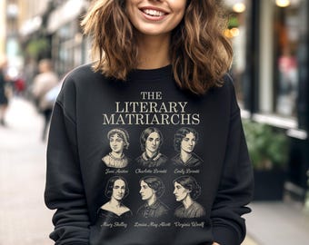 Sweatshirt literaire heldinnen: Jane Austen, Bronte Sisters, Little Women