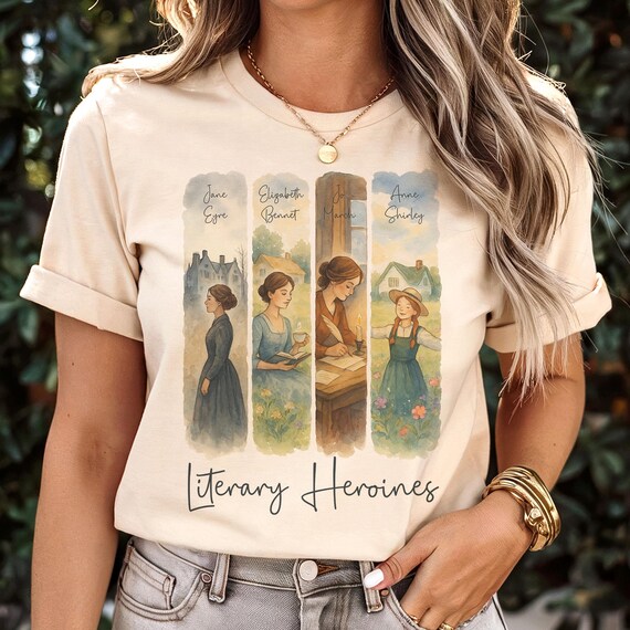 Jane Austen Bronte Book Nerd PNG, Little Women Retro Bookish Lover Sublimation Digital Design, Anne Gables Trendy Librarian Digital Download