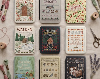 Book Kindle case cover accessories, cute book folio case bookish reader gift for Kindle Paperwhite 12th gen sleeve