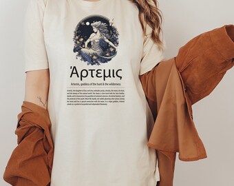 Artemis shirt, Greek mythology, bookish merch, Literature teacher, Philosopher gifts, The Iliad Odyssey, poet book club, Medusa costume