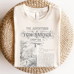Tom Sawyer-tröja, Mark Twain-tröja, Huckleberry Finn, present till engelsklärare, bokklubbströja, barnböcker, klassisk litteratur