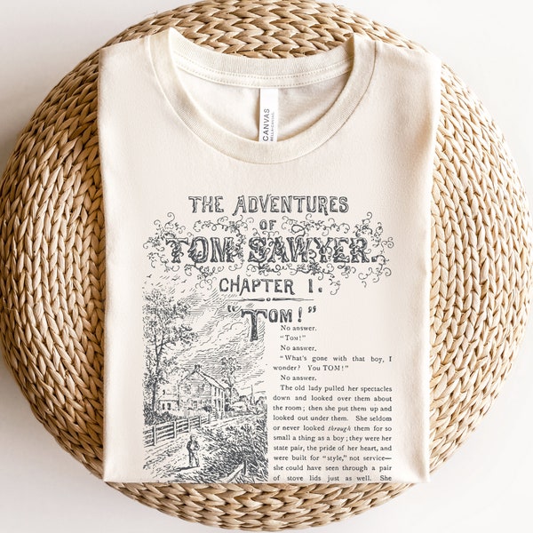 Tom Sawyer shirt, Mark Twain tshirt, Huckleberry Finn, english teacher gift, book club sweatshirt, children's books, classic literature