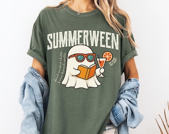 Camiseta Summerween Ghost Comfort Colors: Camiseta assustadora e literária
