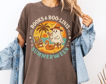 Camiseta Summerween Ghost Comfort Colors: Camiseta assustadora e literária