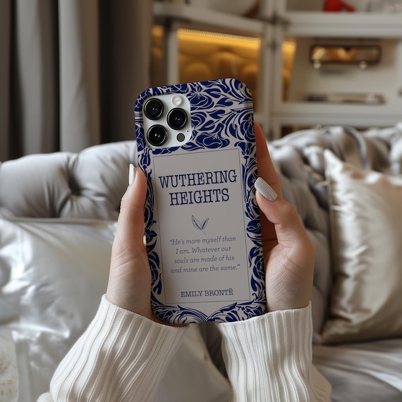 Wuthering Heights Heathcliff iPhone case, bookish phone case, Emily Bronte sisters, English teacher gift, book club gifts