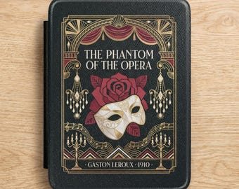 Phantom of the Opera Kindle case cover accessories, cute book folio case bookish reader gift for Kindle Paperwhite 12th gen sleeve