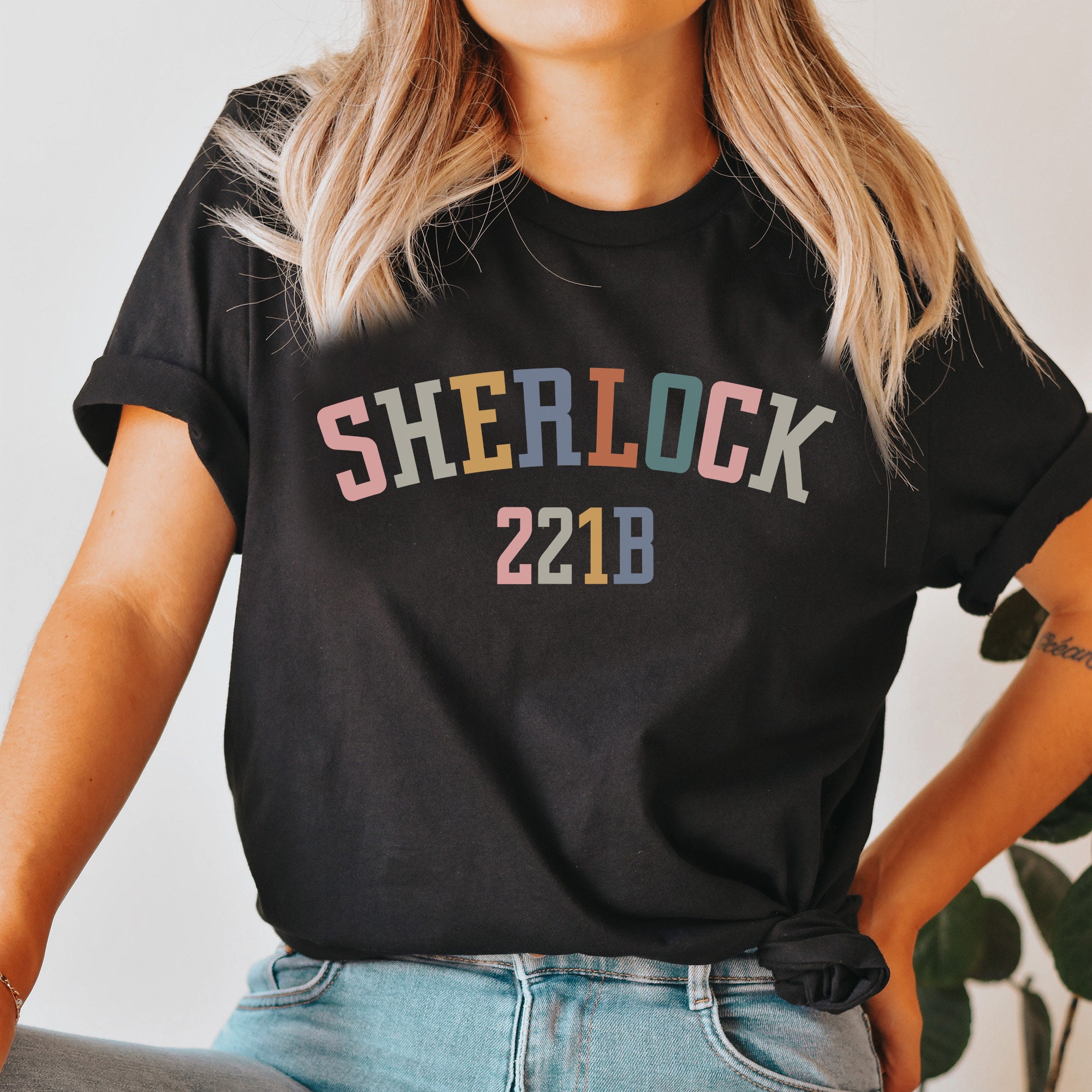 [Out of Print] Arthur Conan Doyle   The Adventures of Sherlock Holmes Relaxed Fit Tee (Vintage Black) (Womens)